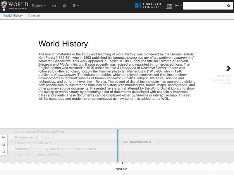 World Digital Library: World History: Timeline Primary World Digital Library: World History: Timeline Primary