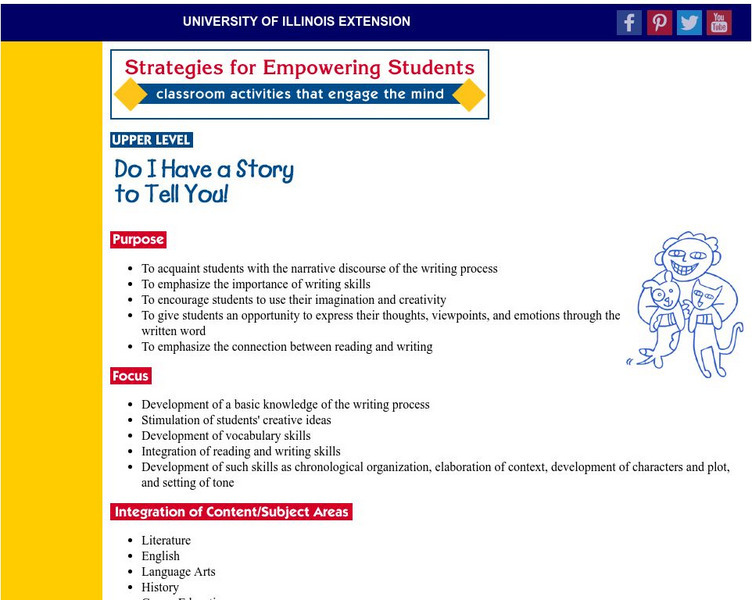 University of Illinois Extension: Character Ed "I Have a Story to Tell" Activity University of Illinois Extension: Character Ed "I Have a Story to Tell" Activity