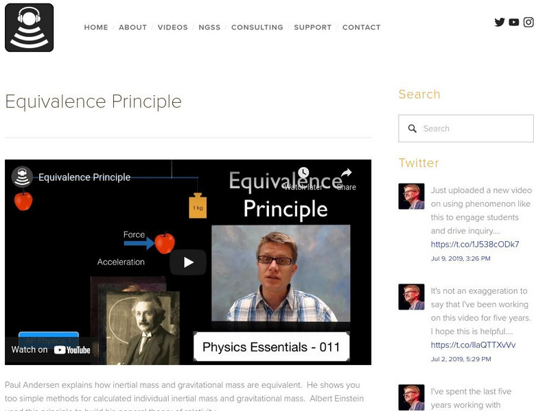 Bozeman Science: Equivalence Principle Instructional Video Bozeman Science: Equivalence Principle Instructional Video