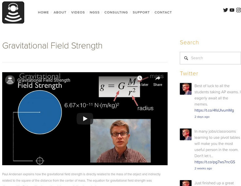 Bozeman Science: Gravitational Field Strength Instructional Video Bozeman Science: Gravitational Field Strength Instructional Video