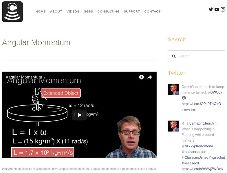Bozeman Science: Angular Momentum Instructional Video