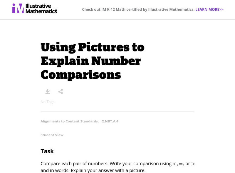 Illustrative Mathematics: 2.nbt Using Pictures to Explain Number Comparisons Lesson Plan Illustrative Mathematics: 2.nbt Using Pictures to Explain Number Comparisons Lesson Plan