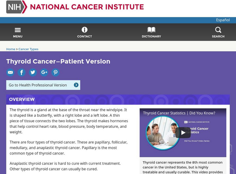 National Cancer Institute: Thyroid Cancer Handout
