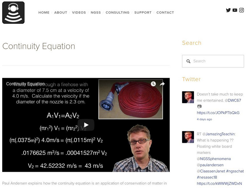 Bozeman Science: Continuity Equation Instructional Video Bozeman Science: Continuity Equation Instructional Video