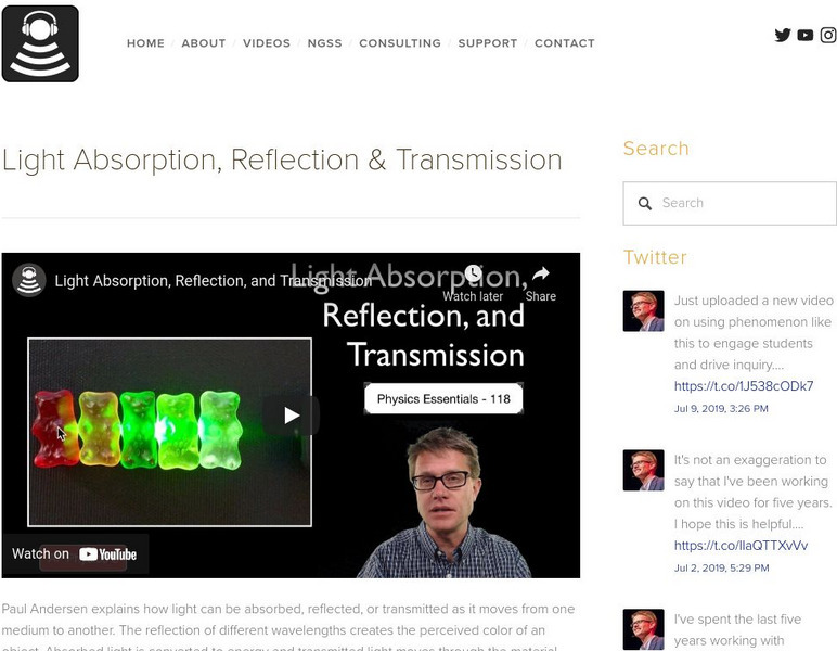 Bozeman Science: Light Absorption, Reflection & Transmission Instructional Video Bozeman Science: Light Absorption, Reflection & Transmission Instructional Video
