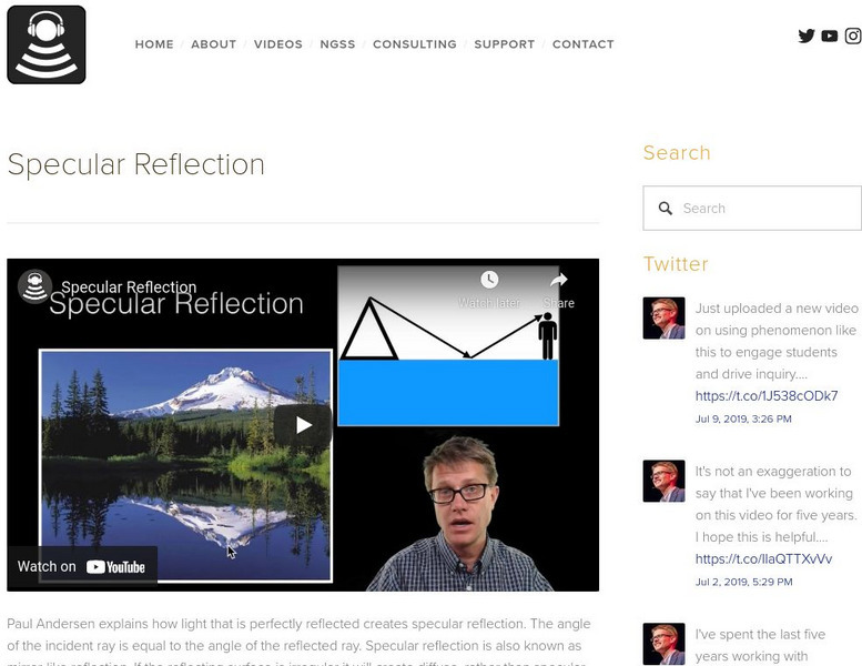 Bozeman Science: Specular Reflection Instructional Video Bozeman Science: Specular Reflection Instructional Video