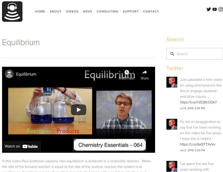 Bozeman Science: Equilibrium Instructional Video