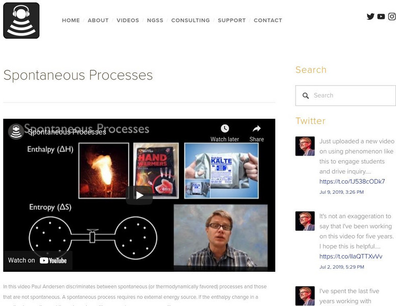 Bozeman Science: Spontaneous Processes Instructional Video Bozeman Science: Spontaneous Processes Instructional Video