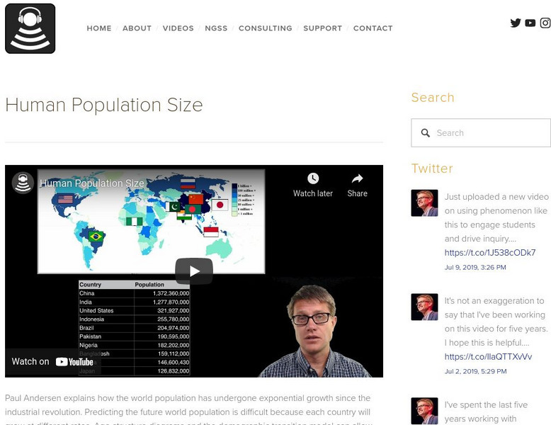 Bozeman Science: Human Population Size Instructional Video Bozeman Science: Human Population Size Instructional Video