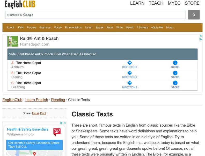 English Club: Classic Reading eBook English Club: Classic Reading eBook