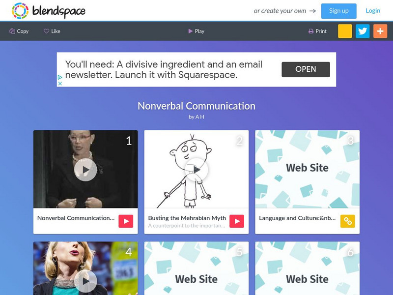 Blendspace: Nonverbal Communication Unit Plan Blendspace: Nonverbal Communication Unit Plan