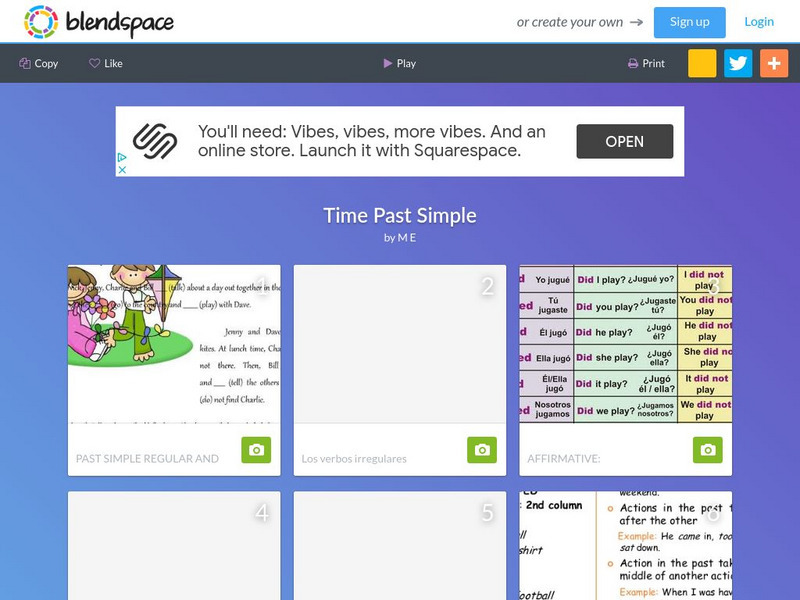 Blendspace: Time Past Simple Unit Plan Blendspace: Time Past Simple Unit Plan