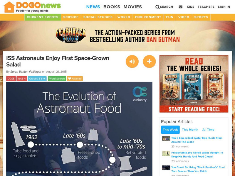 Dogo News: Iss Astronauts Enjoy First Space Grown Salad Article Dogo News: Iss Astronauts Enjoy First Space Grown Salad Article