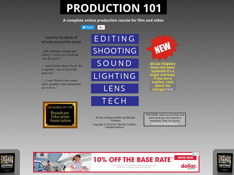 Video 101: Production 101 Unit Plan Video 101: Production 101 Unit Plan