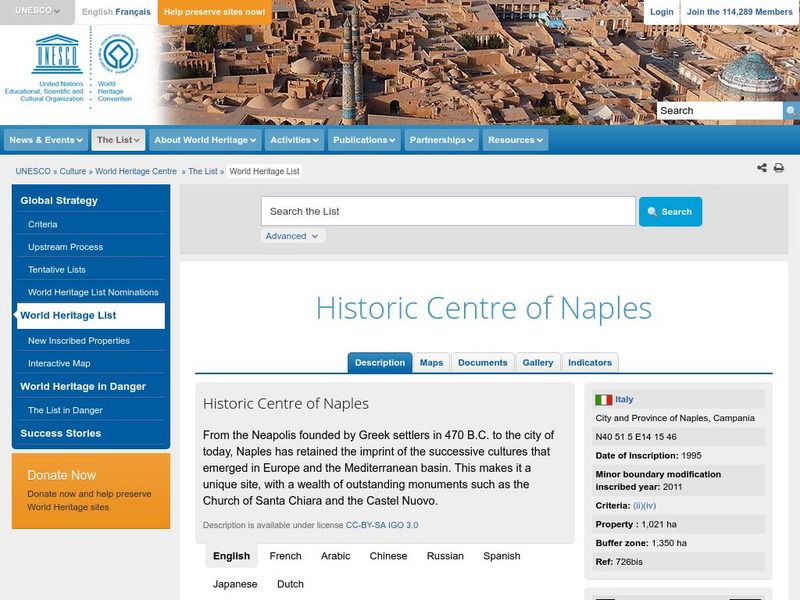 Unesco: Historic Centre of Naples Handout Unesco: Historic Centre of Naples Handout