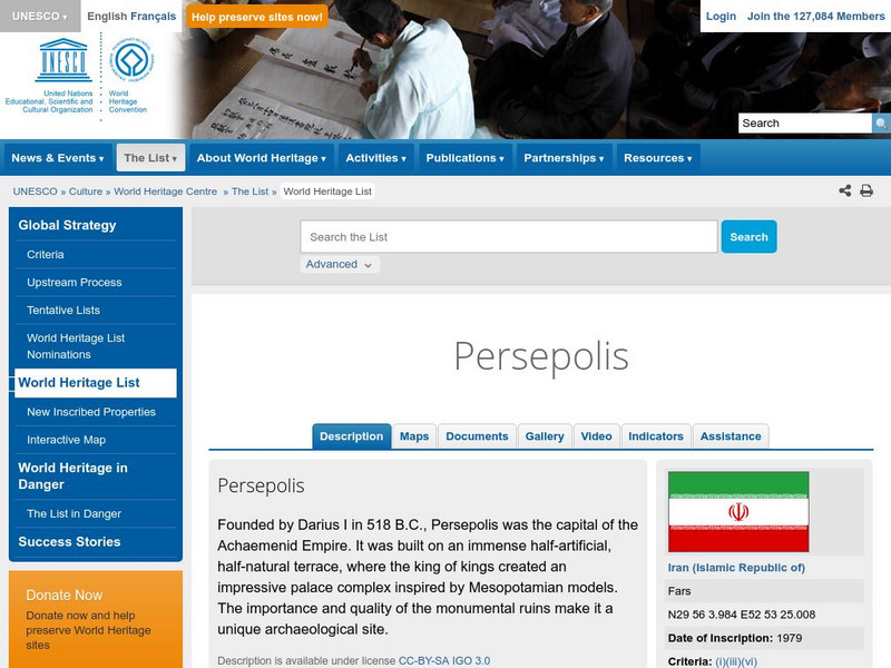 Unesco: Persepolis Handout Unesco: Persepolis Handout