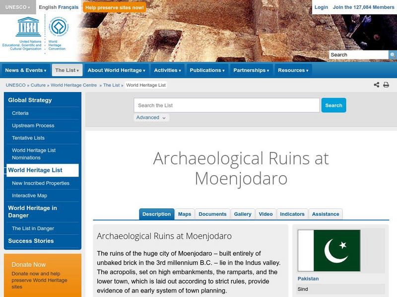 Unesco: Archaeological Ruins at Moenjodaro Handout Unesco: Archaeological Ruins at Moenjodaro Handout