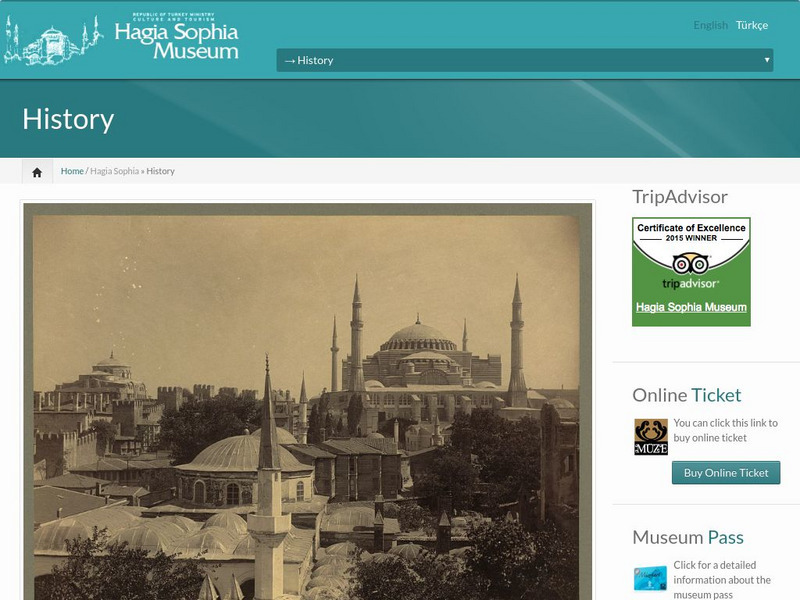 Hagia Sophia Museum: Hagia Sophia: History Website