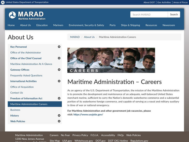 Department of Transportation: Maritime Career Website Department of Transportation: Maritime Career Website