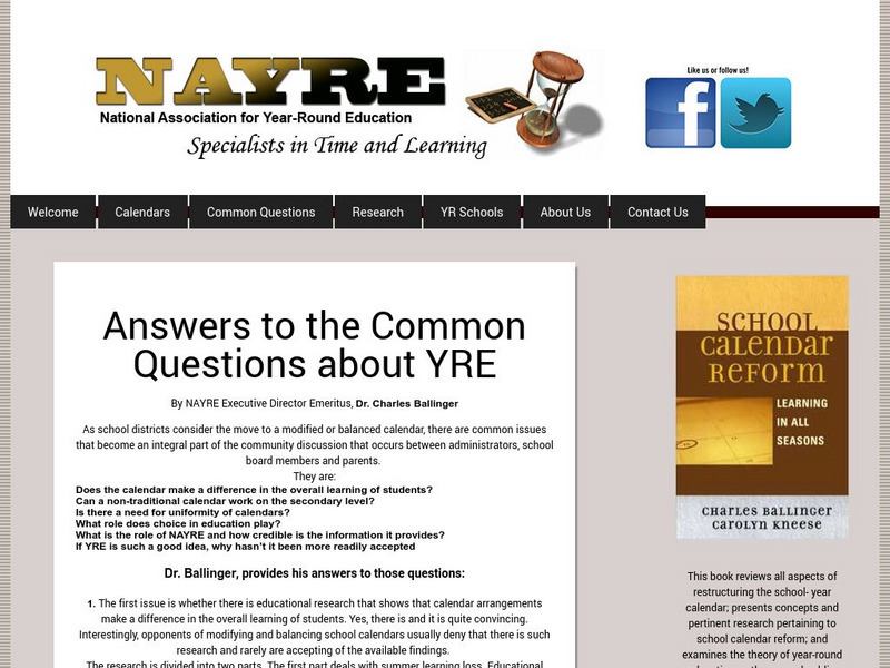 Common Year Round Education Questions Article Common Year Round Education Questions Article