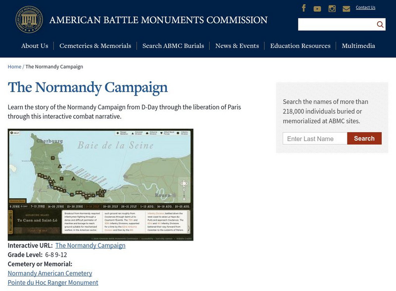 American Battle Monuments Commission: Combat Narrative: Normandy Advance Graphic American Battle Monuments Commission: Combat Narrative: Normandy Advance Graphic