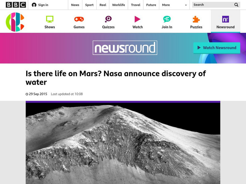 Bbc Newsround: Is There Life on Mars? Unit Plan Bbc Newsround: Is There Life on Mars? Unit Plan