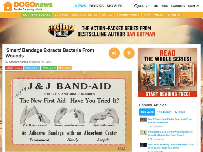 Dogo News: 'Smart' Bandage Extracts Bacteria From Wounds Article