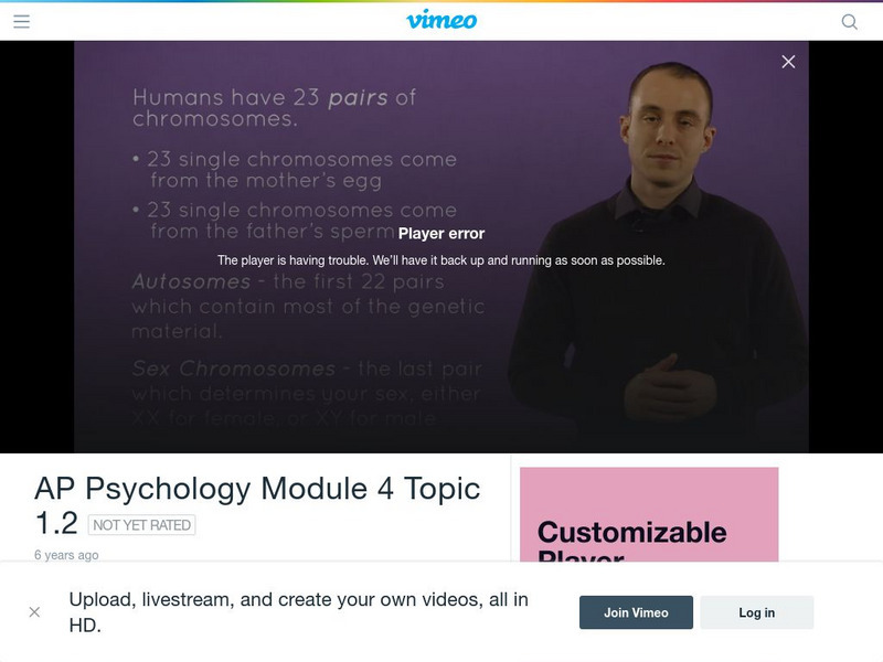 Ap Psychology Module 4 Topic 1.2: Chromosomes Instructional Video