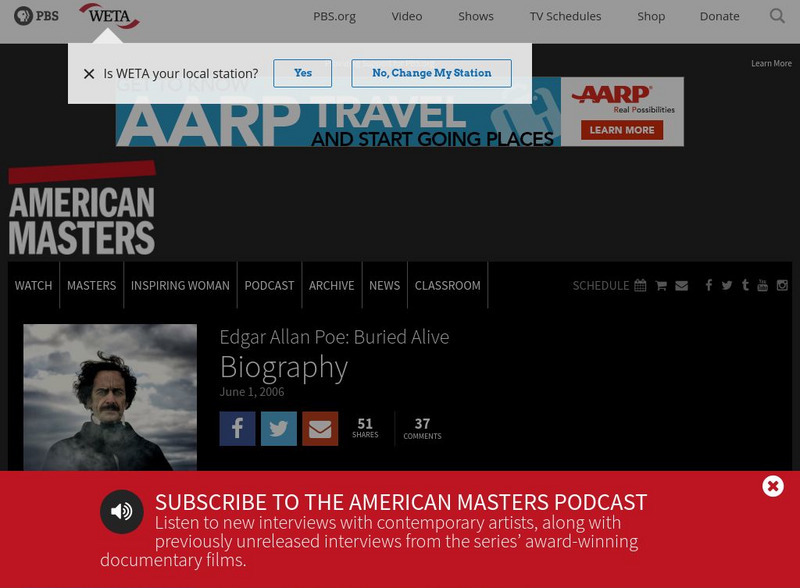 Pbs American Masters: Edgar Allan Poe Website Pbs American Masters: Edgar Allan Poe Website