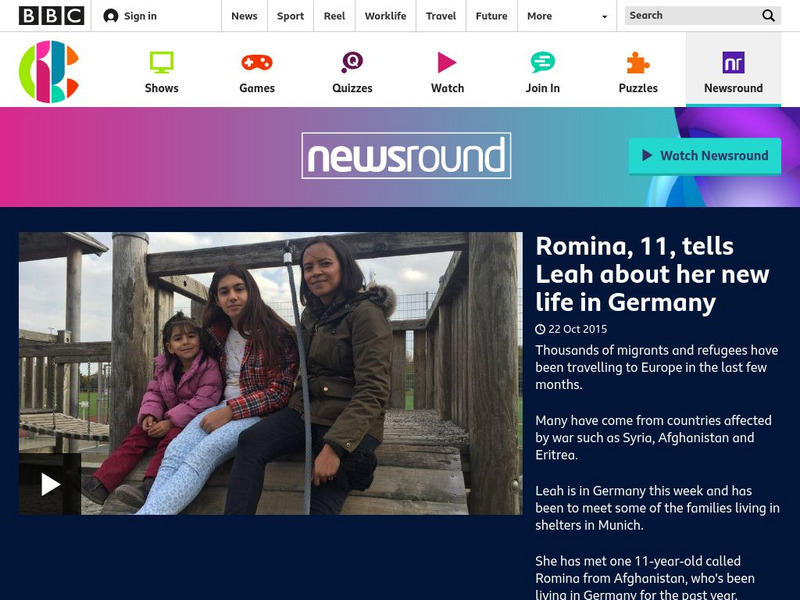 Bbc Newsround: Romina, 11, Tells About Her New Life in Germany Article Bbc Newsround: Romina, 11, Tells About Her New Life in Germany Article