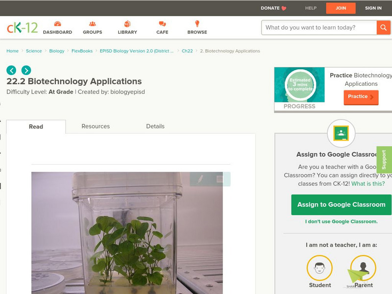 Ck 12: Episd: First Organic Molecules Unit Plan