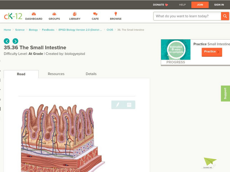 Ck 12: The Small Intestine Unit Plan