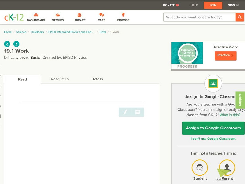 Ck 12: Work Unit Plan Ck 12: Work Unit Plan