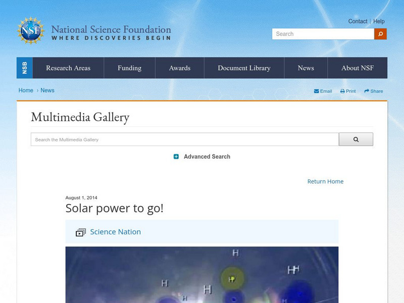 National Science Foundation: Solar Power to Go Instructional Video National Science Foundation: Solar Power to Go Instructional Video