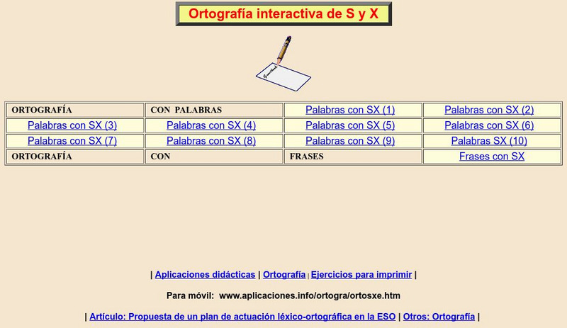 Aplicaciones: Ortografia Interactiva De S Y X Activity Aplicaciones: Ortografia Interactiva De S Y X Activity