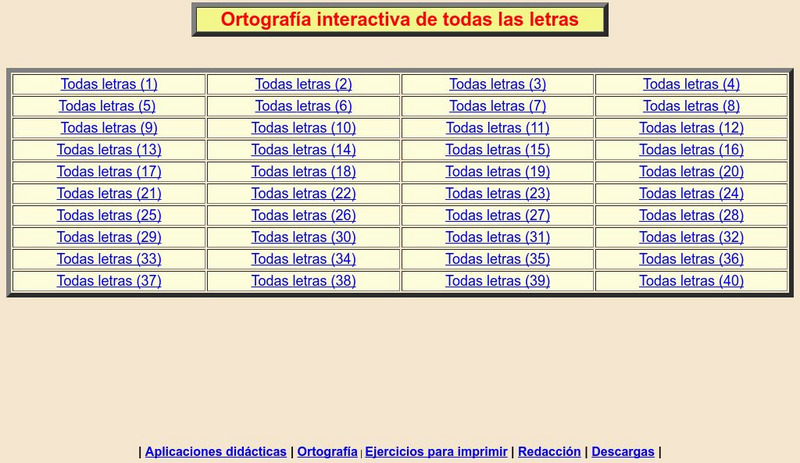 Aplicaciones: Ortografia Interactiva De Todas Las Letras Activity