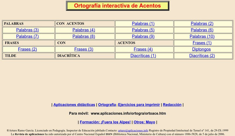 Aplicaciones: Ortografia Interactiva De Acentos Activity