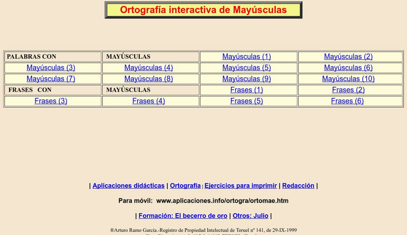 Aplicaciones: Ortografia Interactiva De Mayusculas Activity Aplicaciones: Ortografia Interactiva De Mayusculas Activity