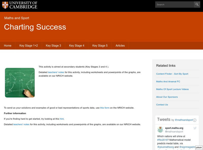 University of Cambridge: Maths and Sports: Charting Success Activity University of Cambridge: Maths and Sports: Charting Success Activity