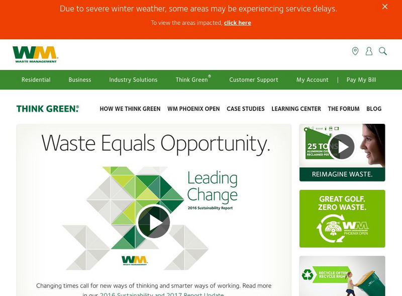 Think Green: Think Waste Management Website Think Green: Think Waste Management Website