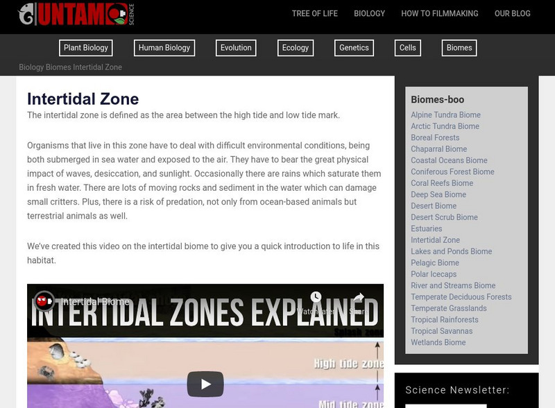 Untamed Science: Biology: World Biomes: Intertidal Zone: Aquatic Biome Website Untamed Science: Biology: World Biomes: Intertidal Zone: Aquatic Biome Website