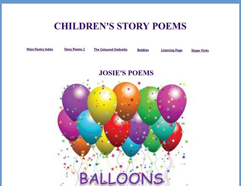 Josie's Poems: "Balloons" Primary Josie's Poems: "Balloons" Primary