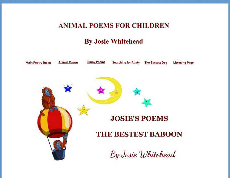 Josie's Poems: "The Bestest Baboon" Primary Josie's Poems: "The Bestest Baboon" Primary