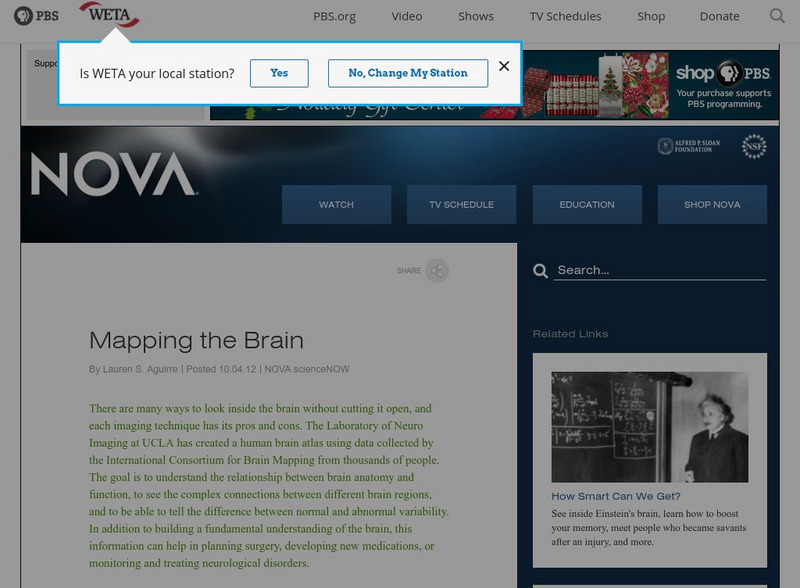 Pbs: Nova: Mapping the Brain Article Pbs: Nova: Mapping the Brain Article