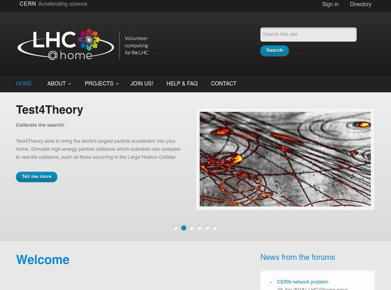 European Organization for Nuclear Research: Lhc@home: The Lhc Website European Organization for Nuclear Research: Lhc@home: The Lhc Website