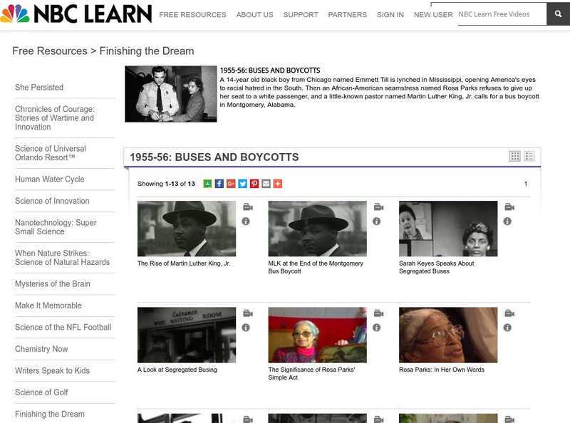 Nbc Learn: Finishing the Dream: 1955 56: Buses and Boycotts Primary Nbc Learn: Finishing the Dream: 1955 56: Buses and Boycotts Primary