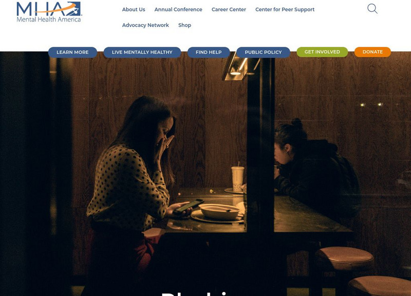 Mental Health America: Phobias Website Mental Health America: Phobias Website