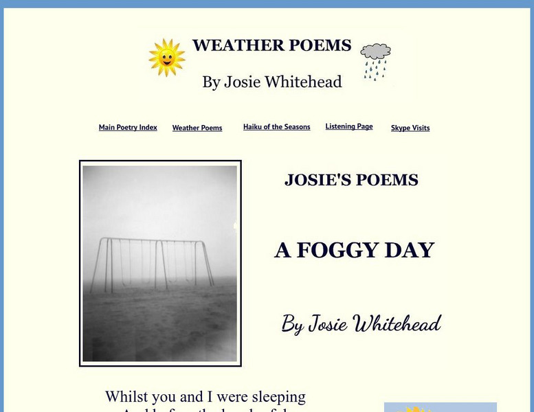Josie's Poems: "Foggy Day" Primary Josie's Poems: "Foggy Day" Primary
