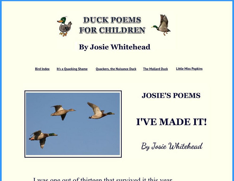 Josie's Poems: "I've Made It" Primary