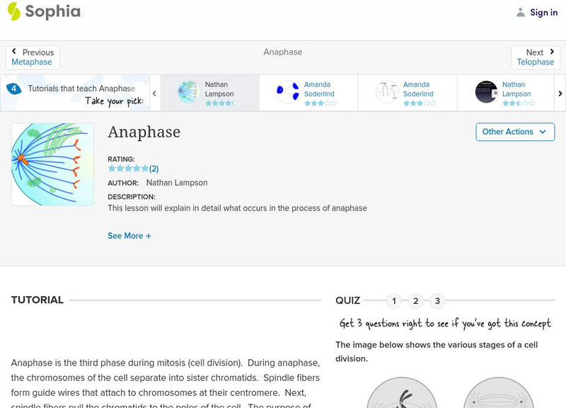 Sophia: Anaphase: Lesson 4 Unit Plan Sophia: Anaphase: Lesson 4 Unit Plan